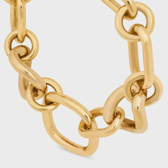 Charms Modern Thin Gourmette en latón con acabado dorado Charms Modern Thin Gourmette en latón con acabado dorado