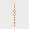 Charms Modern Thin Gourmette en latón con acabado dorado Charms Modern Thin Gourmette en latón con acabado dorado
