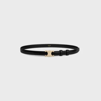 Cinturón pequeño Triomphe de 18 mm con strass en piel de taurillón