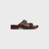 Cleo – Sandalia de doble correa en piel de becerro – Curtido vegetal