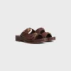 Cleo – Sandalia de doble correa en piel de becerro – Curtido vegetal