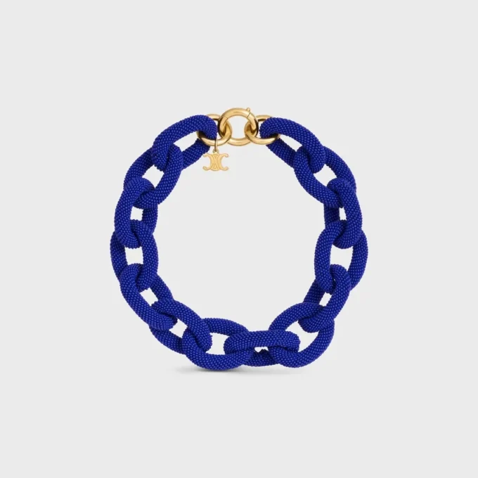 Collar Ata CELINE Links de cuentas y latón con acabado dorado Collar Ata CELINE Links de cuentas y latón con acabado dorado