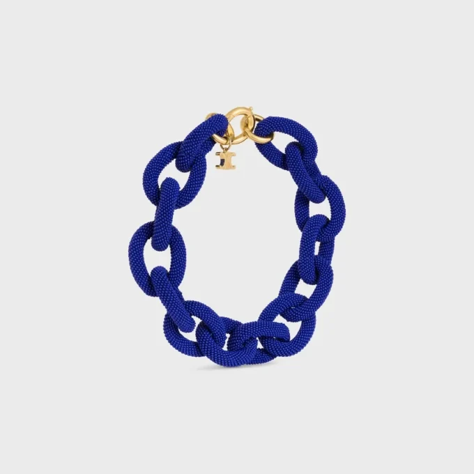 Collar Ata CELINE Links de cuentas y latón con acabado dorado Collar Ata CELINE Links de cuentas y latón con acabado dorado