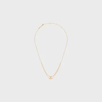 Collar colgante Triomphe en latón con acabado dorado