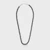 Collar de cuentas CELINE Monochroms en ónix y latón con acabado de rodio Collar de cuentas CELINE Monochroms en ónix y latón con acabado de rodio