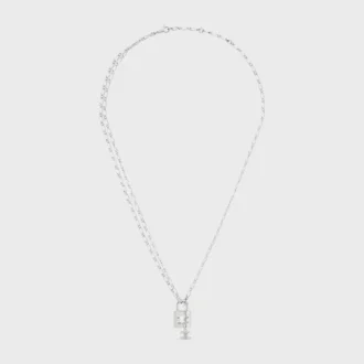 Collar Triomphe Lock en latón con acabado de rodio