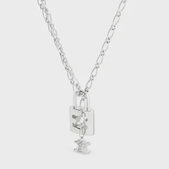 Collar Triomphe Lock en latón con acabado de rodio