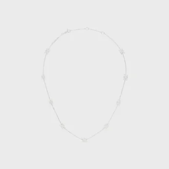 Collar Triomphe Mini Triomphe en latón con acabado de rodio
