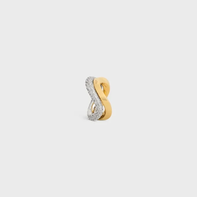 Conjunto de anillos Formes Abstraites en strass y latón con acabado en oro y rodio Conjunto de anillos Formes Abstraites en strass y latón con acabado en oro y rodio