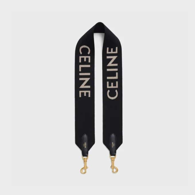 Correa corta de lana con jacquard CELINE Correa corta de lana con jacquard CELINE