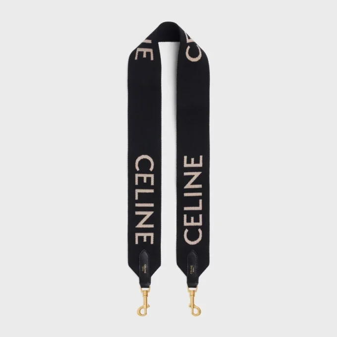 Correa larga de lana con jacquard de CELINE Correa larga de lana con jacquard de CELINE