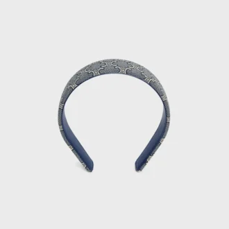 Diadema CELINE Jacquard Triomphe en algodón, poliamida, poliéster y piel de becerro