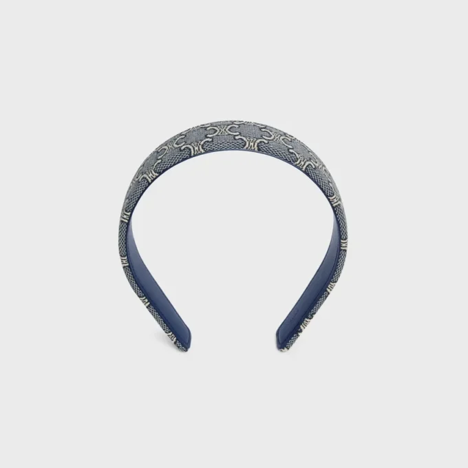 Diadema CELINE Jacquard Triomphe en algodón, poliamida, poliéster y piel de becerro Diadema CELINE Jacquard Triomphe en algodón, poliamida, poliéster y piel de becerro