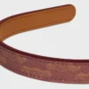 Diadema fina CELINE Toile Triomphe en piel de cordero y Toile Triomphe Diadema fina CELINE Toile Triomphe en piel de cordero y Toile Triomphe