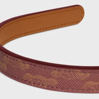 Diadema fina CELINE Toile Triomphe en piel de cordero y Toile Triomphe