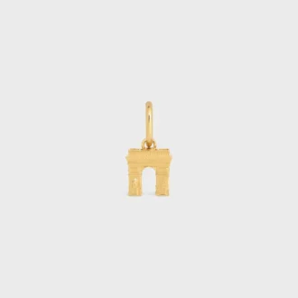 Dije Arco de Triomphe en latón con acabado dorado