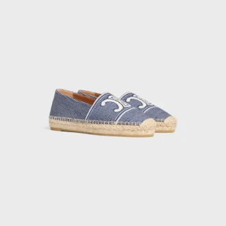 Espadrilles CELINE de tejido a rayas con Triomphe
