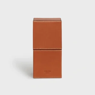 Estuche para 1 perfume de 100 ml en piel de becerro natural