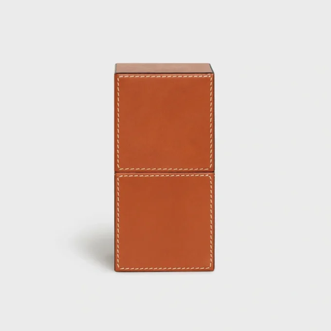 Estuche para 1 perfume de 100 ml en piel de becerro natural Estuche para 1 perfume de 100 ml en piel de becerro natural