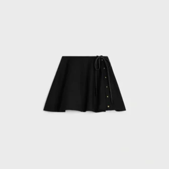 Falda con volantes de lana de mohair
