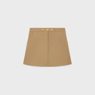 Falda corta de gabardina de algodón