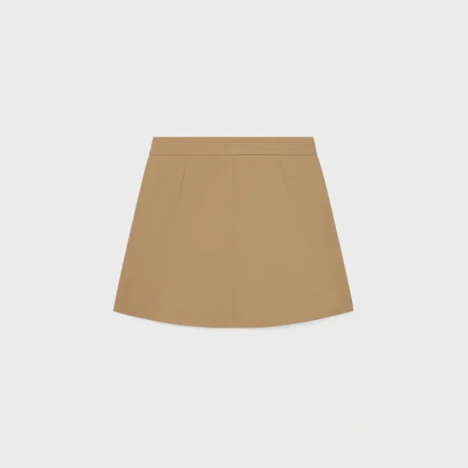 Falda corta de gabardina de algodón Falda corta de gabardina de algodón