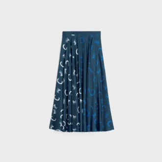 Falda de sarga de seda