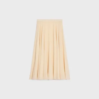 Falda midi de georgette de seda