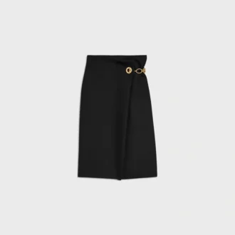 Falda midi de lana de mohair