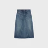 Falda midi en denim lavado Dark Union Falda midi en denim lavado Dark Union