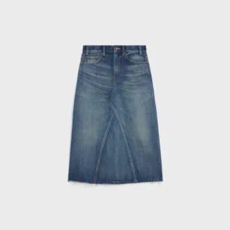 Falda midi en denim lavado Dark Union Falda midi en denim lavado Dark Union