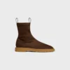 Flow – Bota con cremallera en piel de cordero de gamuza elástica Flow – Bota con cremallera en piel de cordero de gamuza elástica
