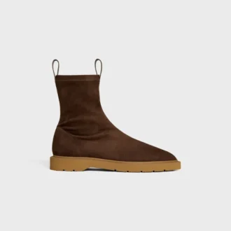 Flow – Bota con cremallera en piel de cordero de gamuza elástica