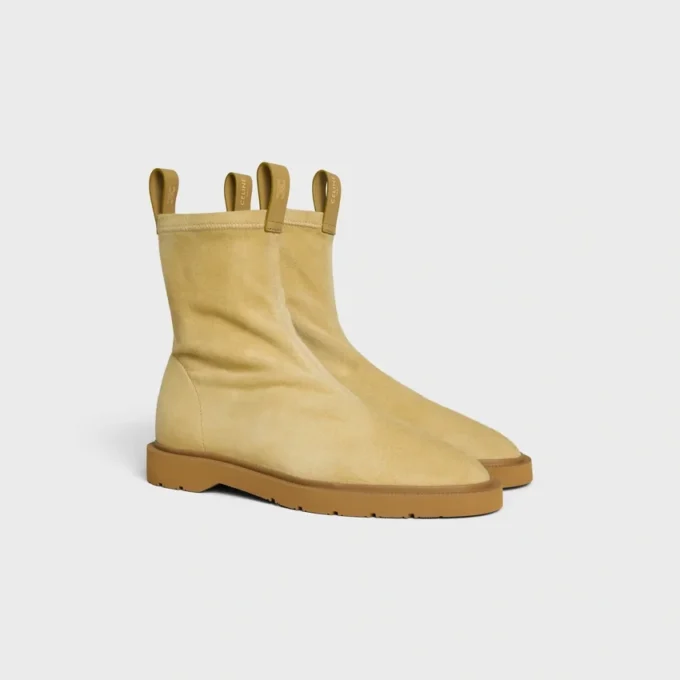 Flow – Bota con cremallera en piel de cordero de gamuza elástica Flow – Bota con cremallera en piel de cordero de gamuza elástica