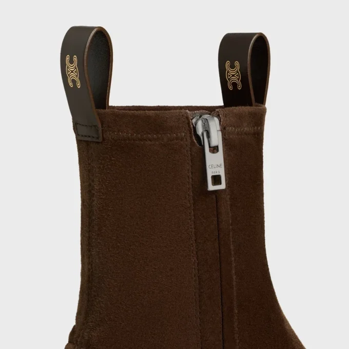 Flow – Bota con cremallera en piel de cordero de gamuza elástica Flow – Bota con cremallera en piel de cordero de gamuza elástica