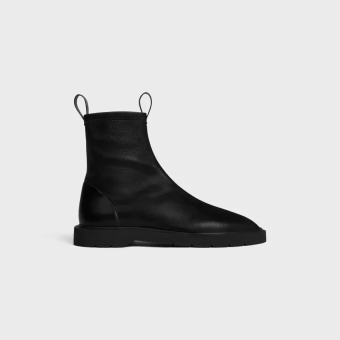 Bota Flow con cremallera en piel de cordero elástica Bota Flow con cremallera en piel de cordero elástica