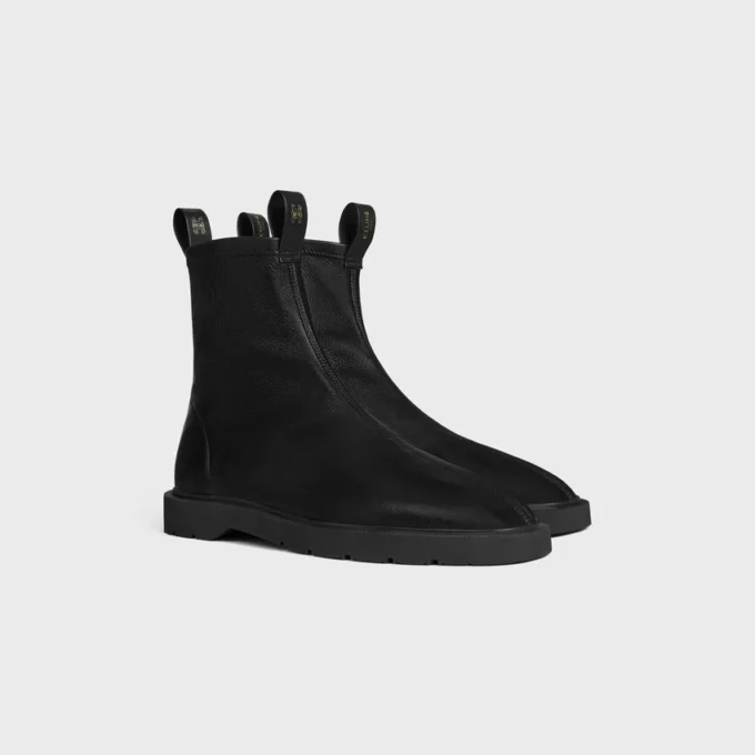 Bota Flow con cremallera en piel de cordero elástica Bota Flow con cremallera en piel de cordero elástica
