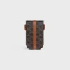 Funda para teléfono con solapa en Triomphe Canvas y piel de becerro