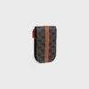 Funda para teléfono con solapa en Triomphe Canvas y piel de becerro