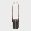 Funda para teléfono con solapa en Triomphe Canvas y piel de becerro
