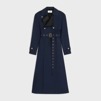 Gabardina tipo esmoquin en gabardina de algodón y lana Gabardina tipo esmoquin en gabardina de algodón y lana
