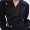 Gabardina tipo esmoquin en gabardina de algodón y lana