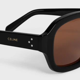 Gafas de sol con montura negra 62 de acetato