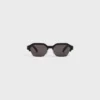 Gafas de sol con montura negra 63 de acetato y metal