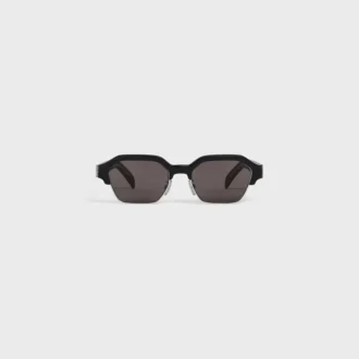 Gafas de sol con montura negra 63 de acetato y metal