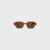Gafas de sol con montura negra 63 de acetato y metal