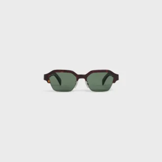 Gafas de sol con montura negra 63 de acetato y metal