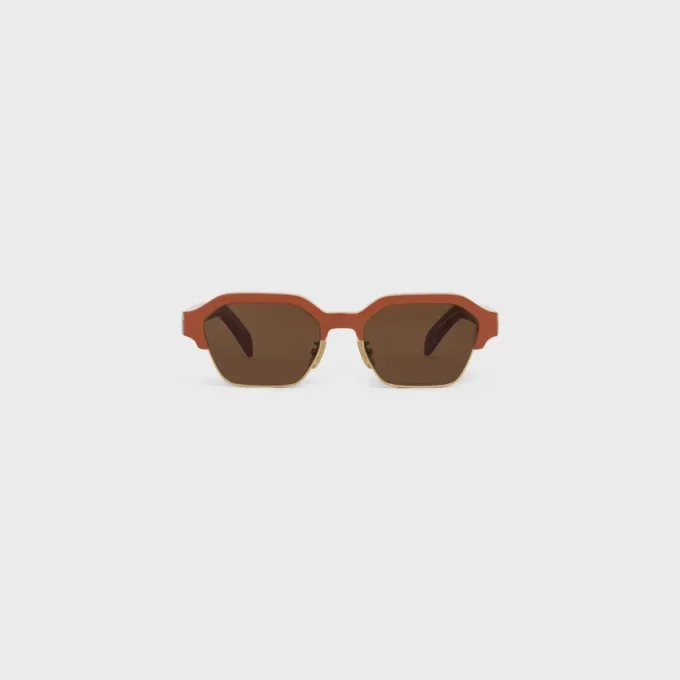 Gafas de sol con montura negra 63 de acetato y metal