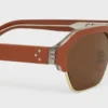 Gafas de sol con montura negra 63 de acetato y metal