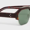 Gafas de sol con montura negra 63 de acetato y metal Gafas de sol con montura negra 63 de acetato y metal